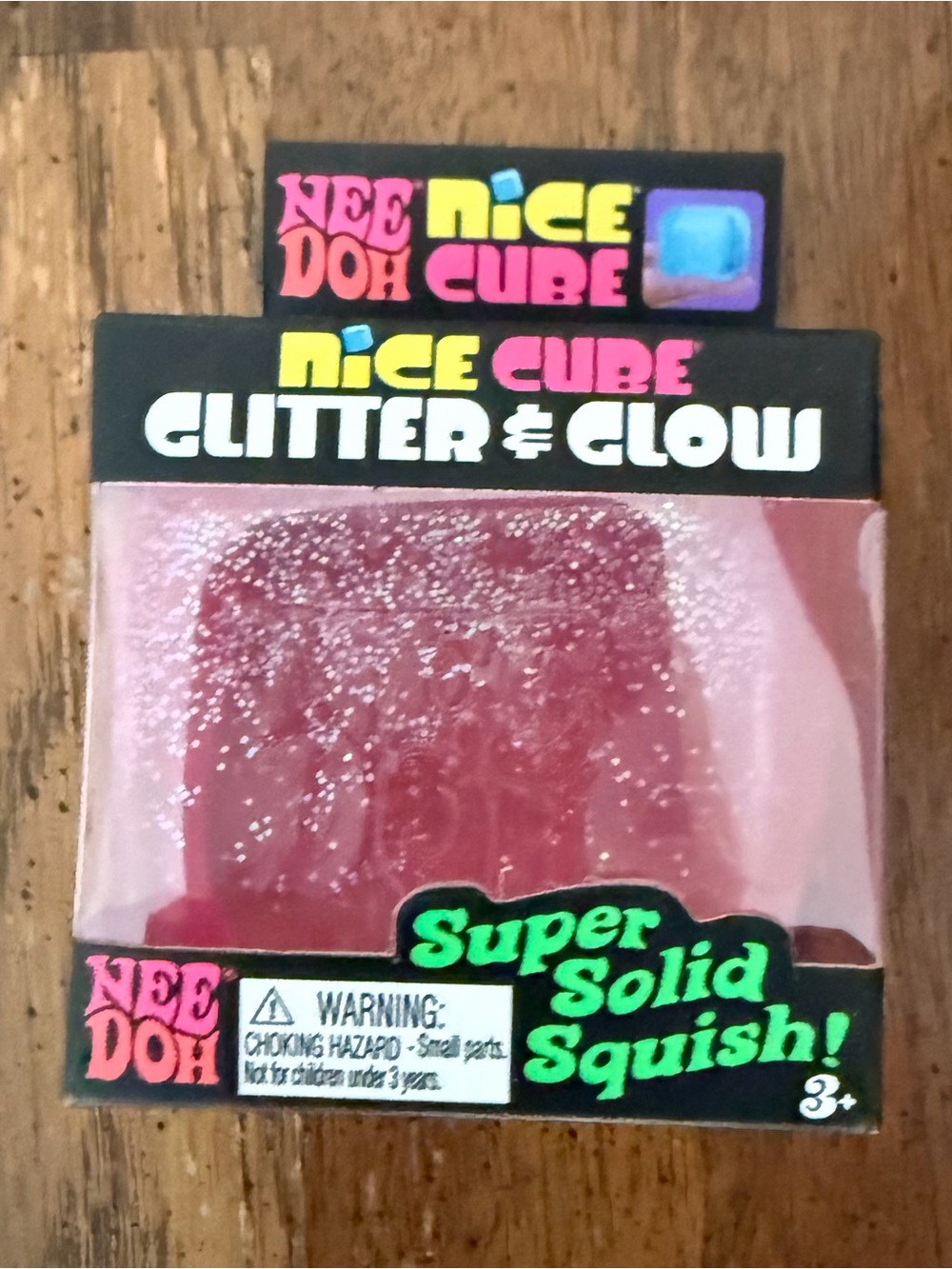 New doh Nice Cube Glitter & Glow - pink